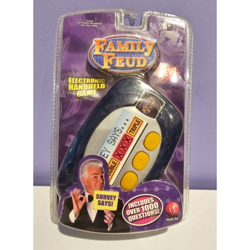 Family Feud Electronic Handheld Travel Game 1000 Questions 2007 Irwin Toy NEW